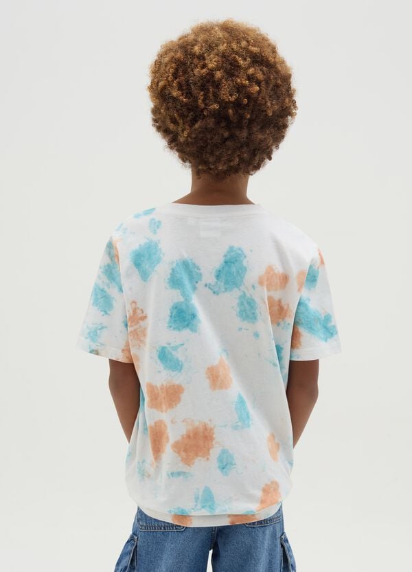 Ovs T-shirt Tie Dye Con Stampa The Rolling Stones