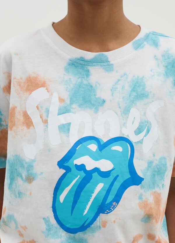 Ovs T-shirt Tie Dye Con Stampa The Rolling Stones
