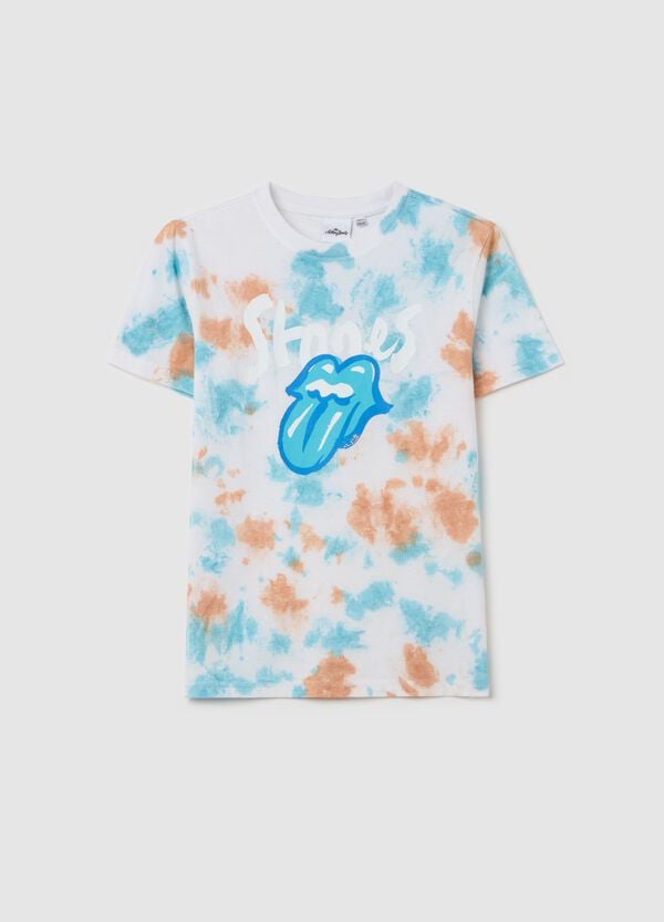 Ovs T-shirt Tie Dye Con Stampa The Rolling Stones