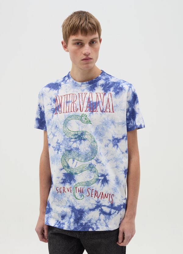 Ovs T-shirt Tie Dye Stampa Nirvana
