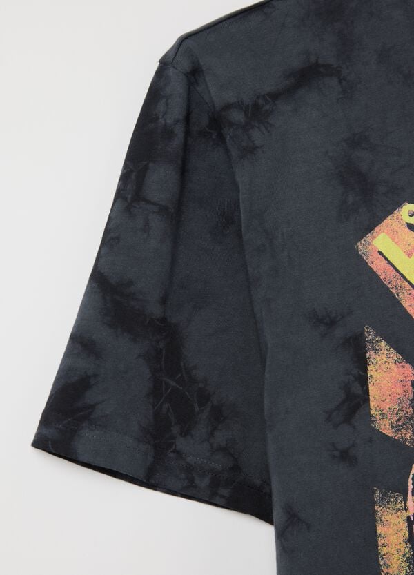 Ovs T-shirt Tie Dye Stampa Pink Floyd