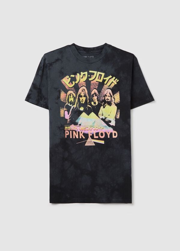 Ovs T-shirt Tie Dye stampa Pink Floyd