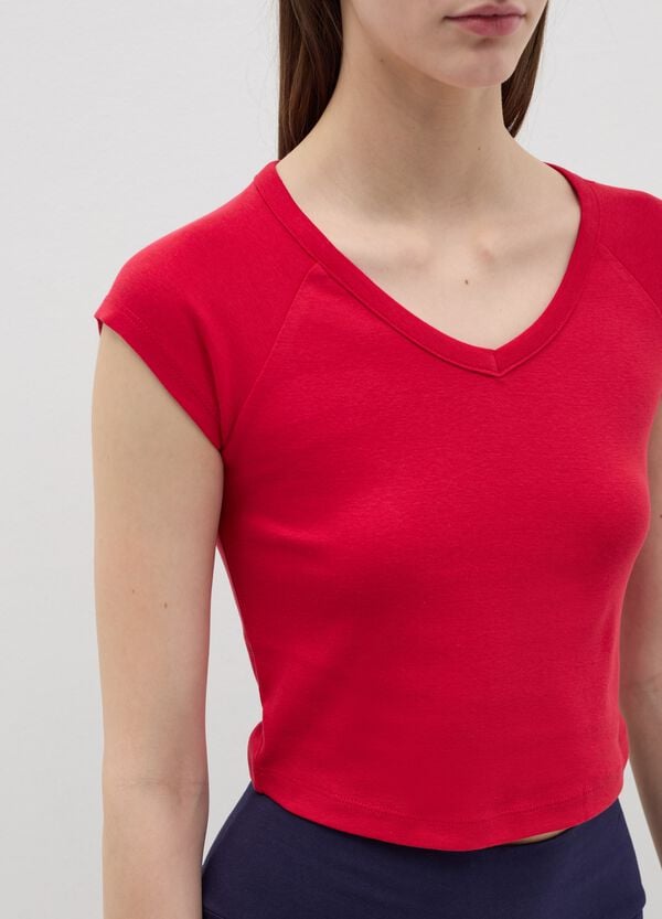 Ovs T-shirt Tinta Unita Con Scollo A V