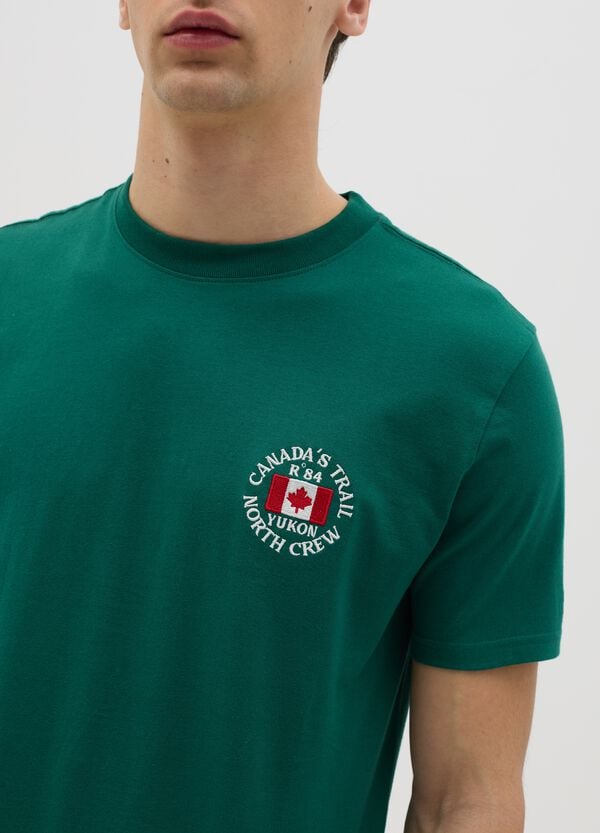Ovs T-shirt Verde A Maniche Corte Canada's Trail