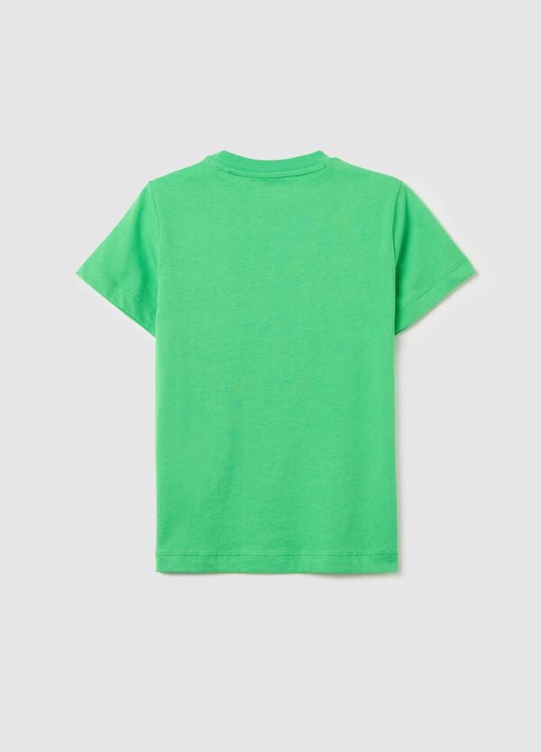 Ovs T-shirt Verde In Cotone Con Scollo Rotondo