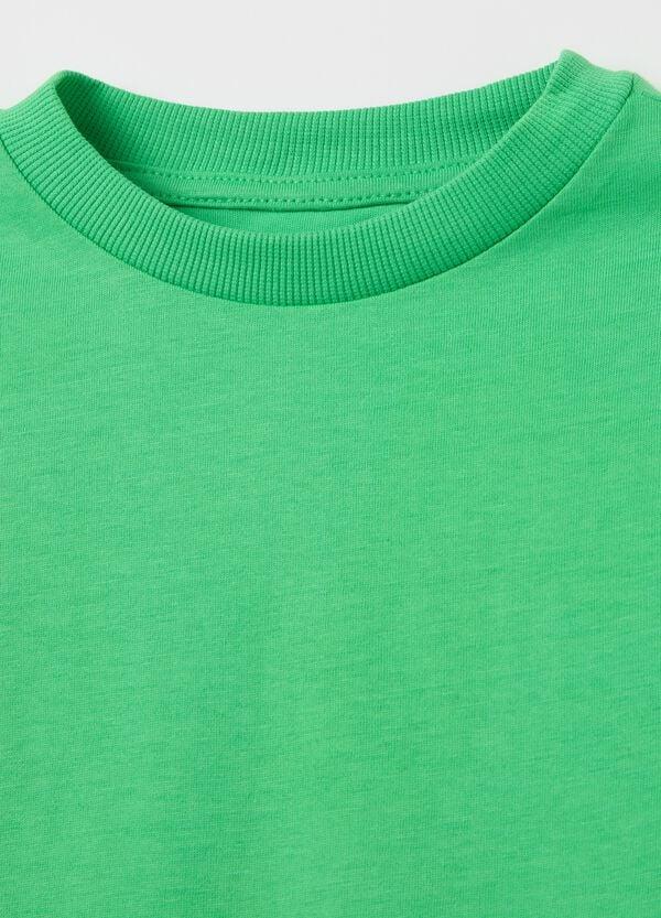 Ovs T-shirt Verde In Cotone Con Scollo Rotondo