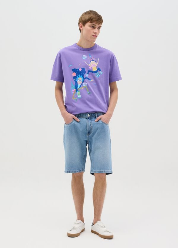 Ovs T-shirt Viola Stampa Rick And Morty