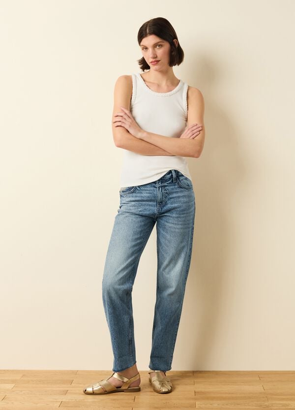 Ovs Tank Top A Costine Con Profili Intrecciati