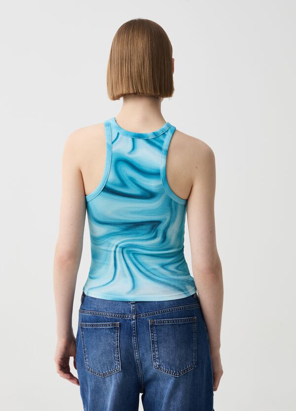 Ovs Tank Top A Costine Con Scollo Halter