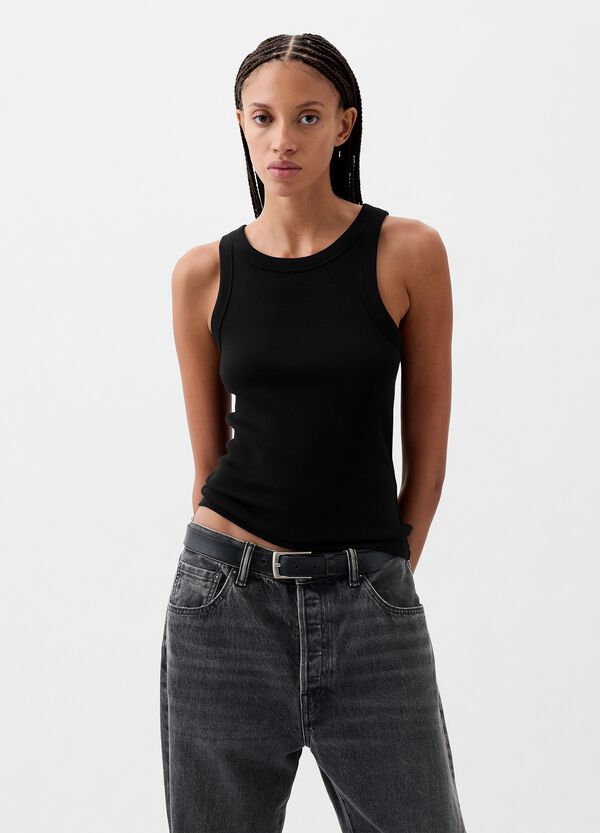 Ovs Tank top a costine con scollo halter