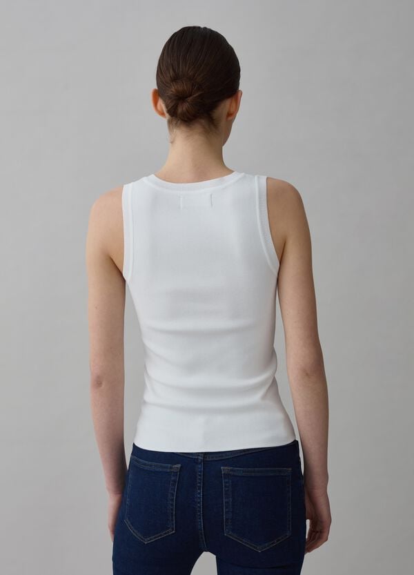 Ovs Tank Top A Costine Con Scollo Rotondo