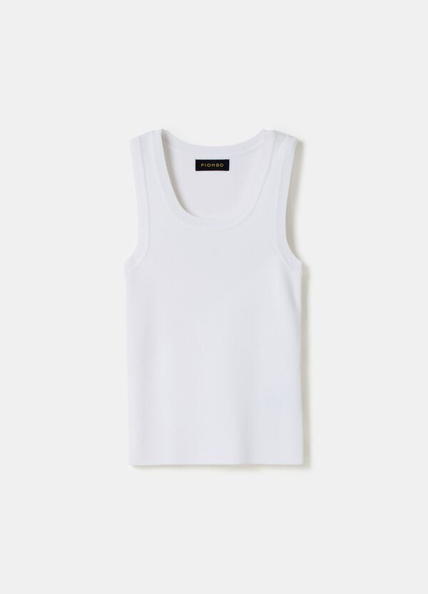 Ovs Tank Top A Costine Con Scollo Rotondo