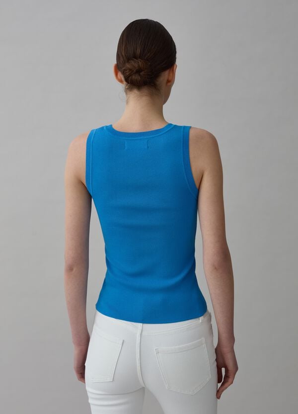 Ovs Tank Top A Costine Con Scollo Rotondo