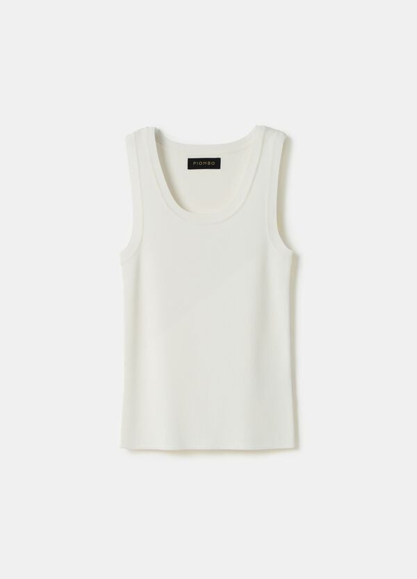 Ovs Tank Top A Costine Con Scollo Rotondo