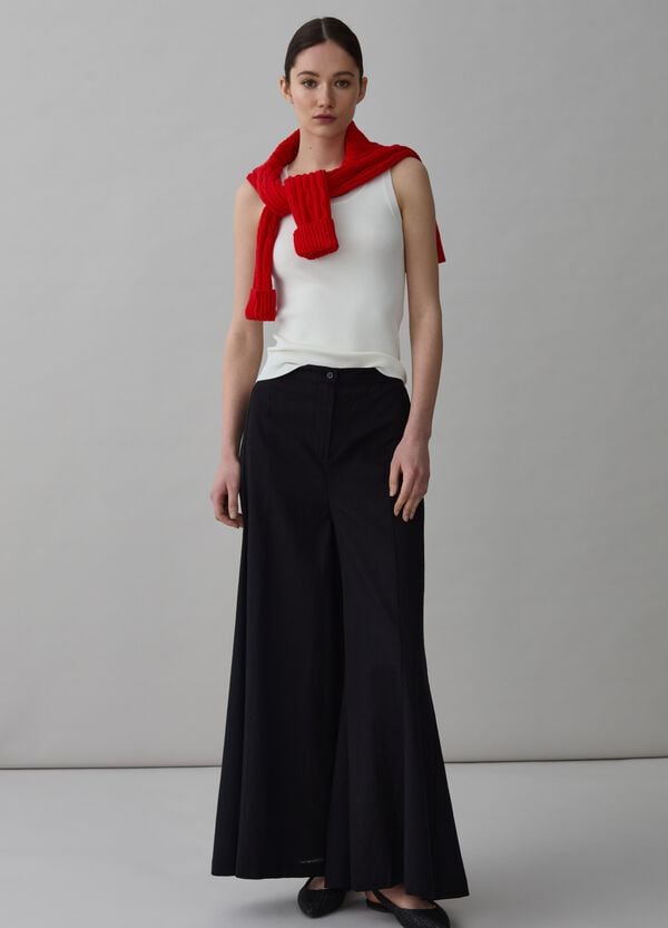 Ovs Tank top a costine con scollo rotondo