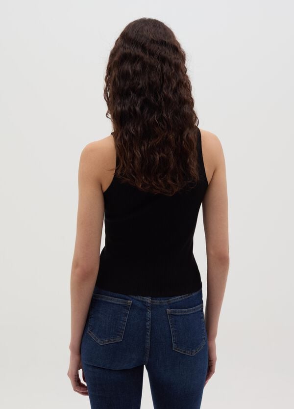 Ovs Tank Top A Costine Scollo Halter