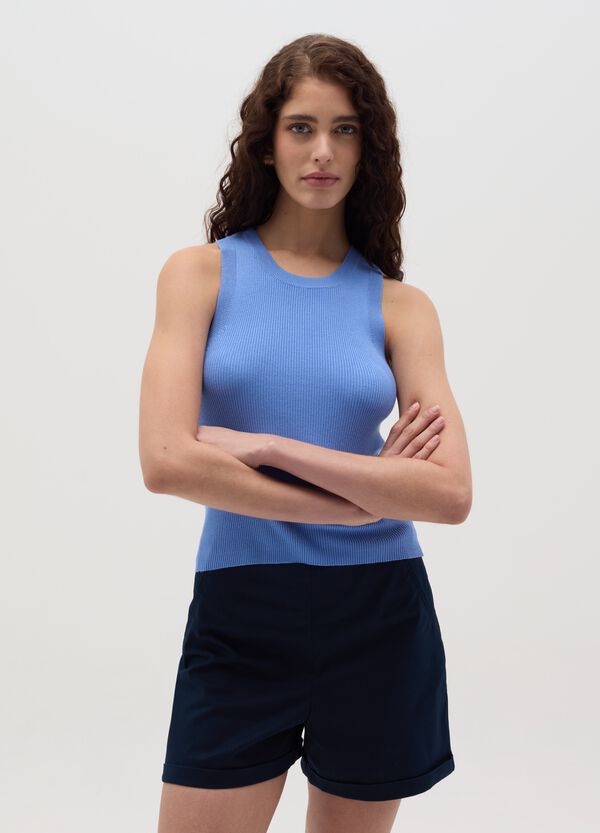 Ovs Tank Top A Costine Scollo Halter