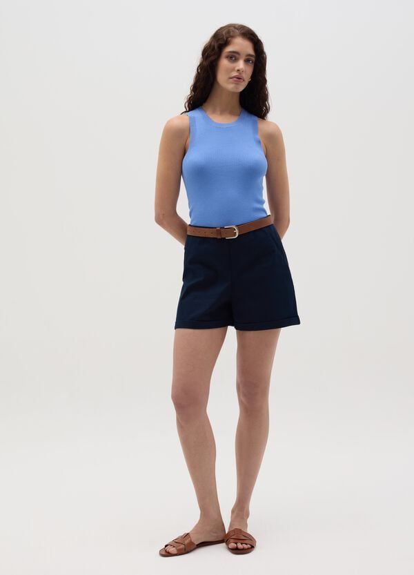 Ovs Tank top a costine scollo halter