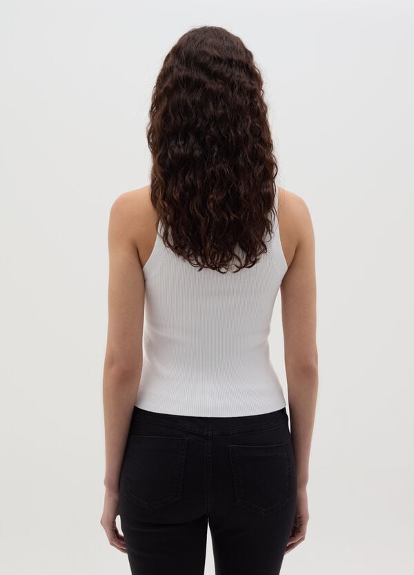 Ovs Tank Top A Costine Scollo Halter