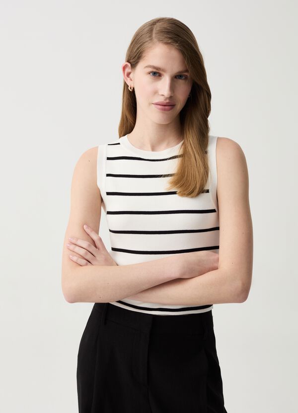 Ovs Tank Top A Righe Sottili