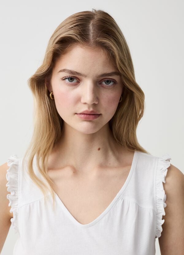 Ovs Tank Top Con Rouche