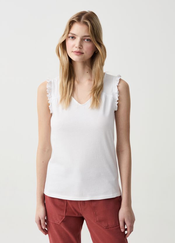 Ovs Tank top con rouche