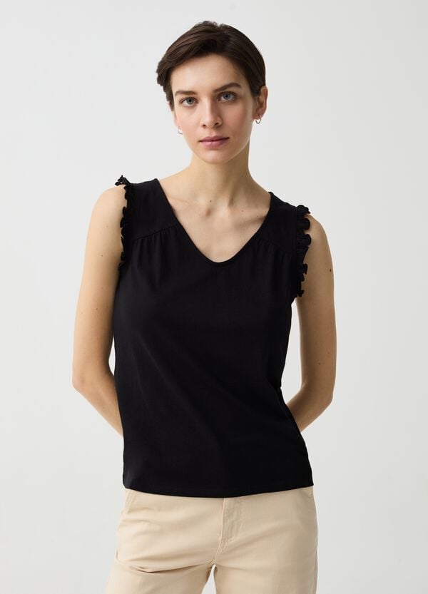 Ovs Tank top con rouche