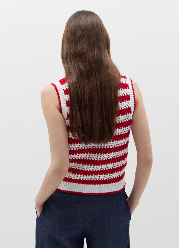 Ovs Tank Top Crochet A Righe