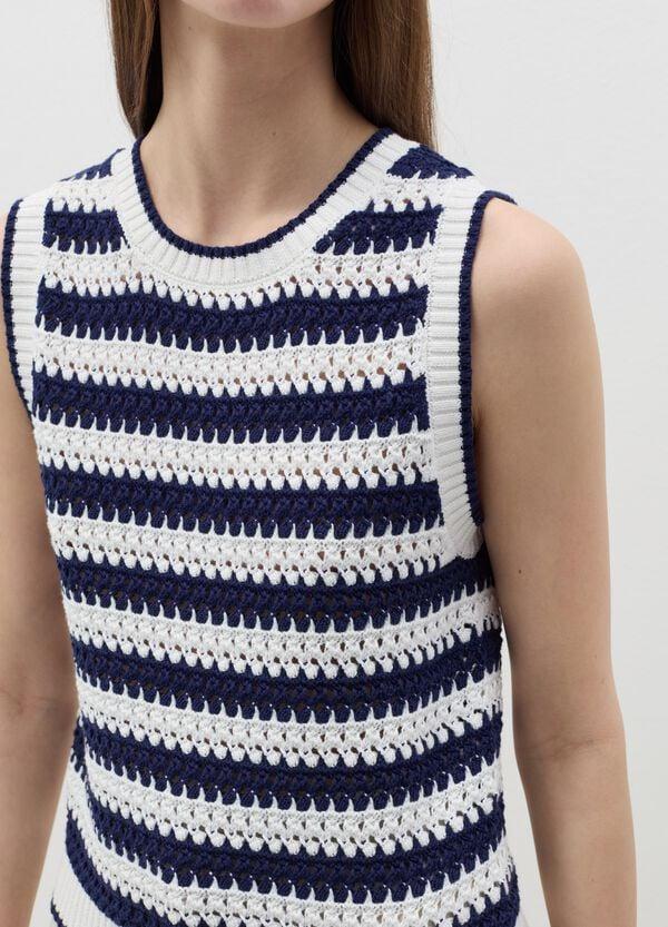 Ovs Tank Top Crochet A Righe