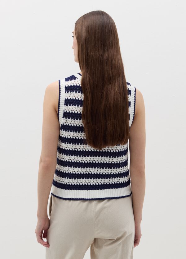 Ovs Tank Top Crochet A Righe