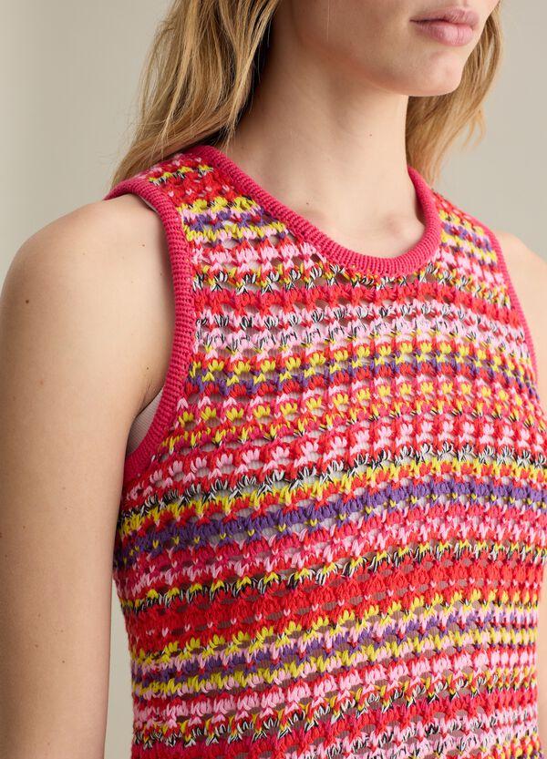 Ovs Tank Top Crochet In Maglia Multicolor