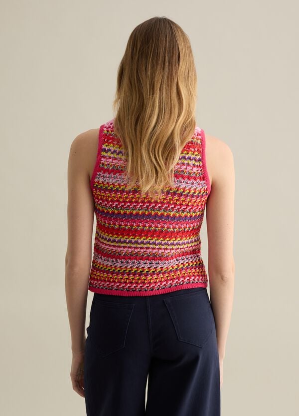 Ovs Tank Top Crochet In Maglia Multicolor