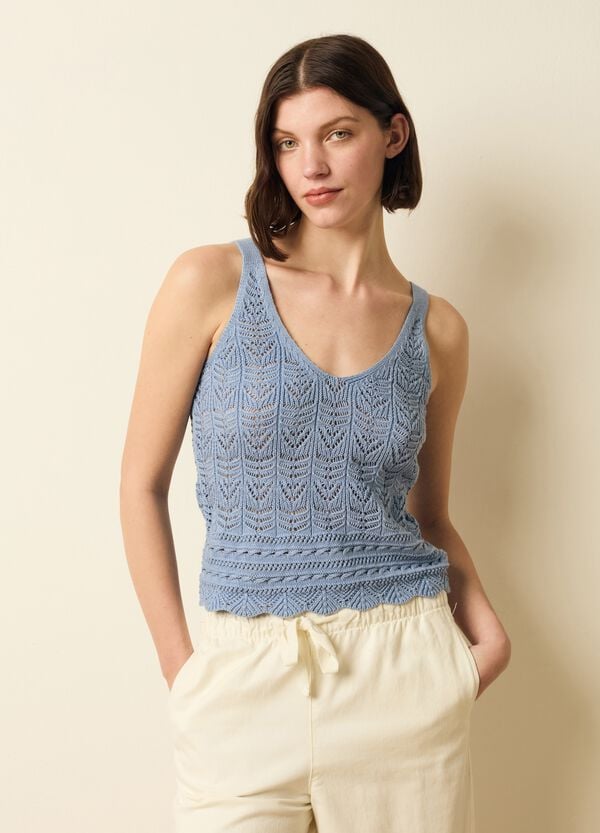 Ovs Tank top crochet scollo a V