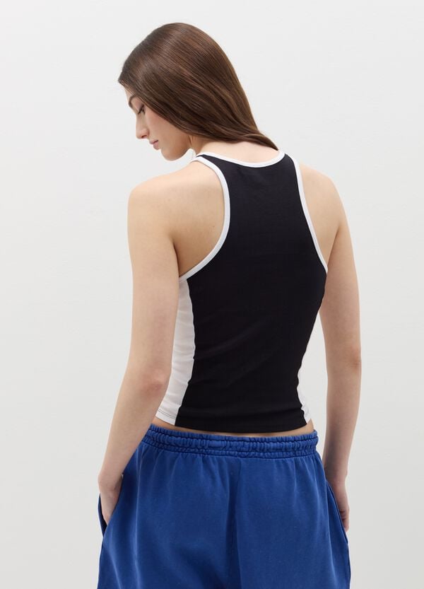 Ovs Tank Top Cropped Con Zip B.ANGEL X MARE FUORI