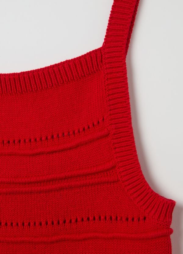 Ovs Tank Top Cropped Crochet