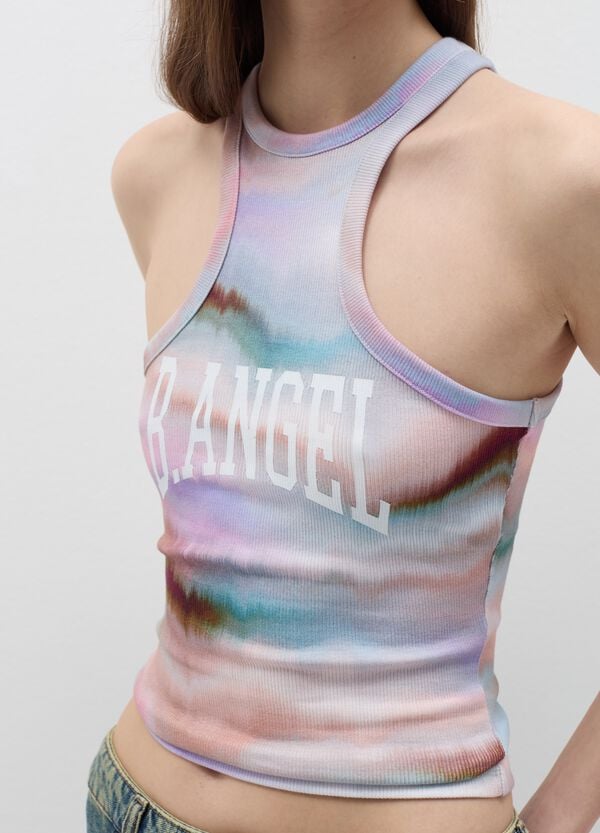 Ovs Tank Top Cropped Tie Dye B.ANGEL X MARE FUORI