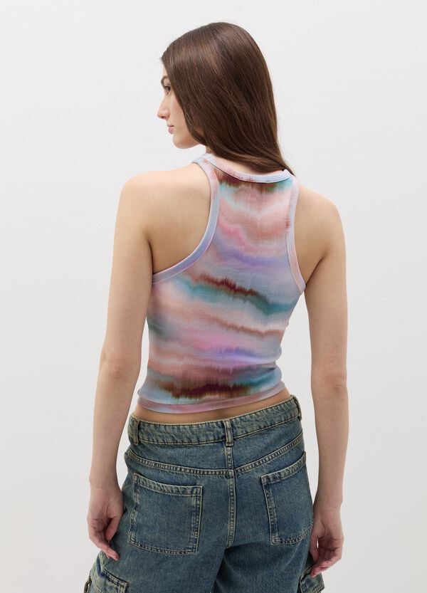 Ovs Tank Top Cropped Tie Dye B.ANGEL X MARE FUORI