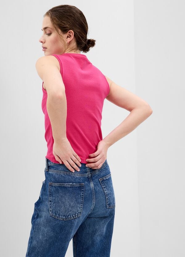 Ovs Tank Top In Cotone E Modal Stretch