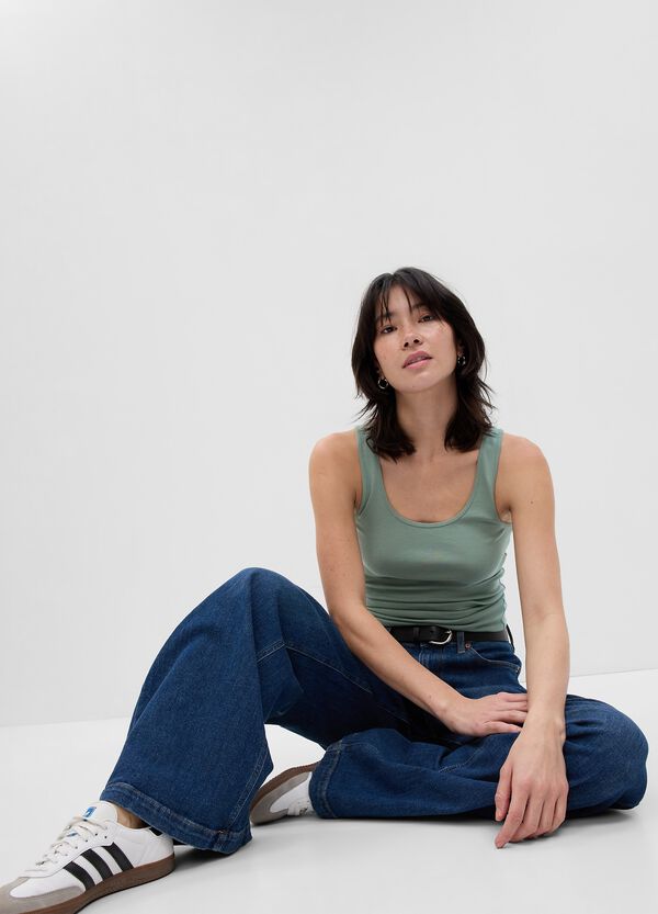 Ovs Tank Top In Cotone E Modal Stretch