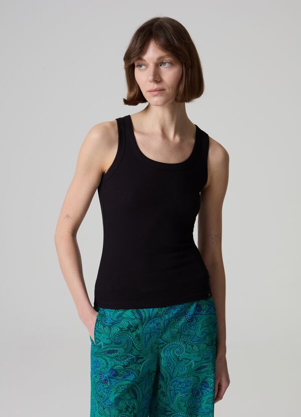 Ovs Tank top in cotone stretch a costine