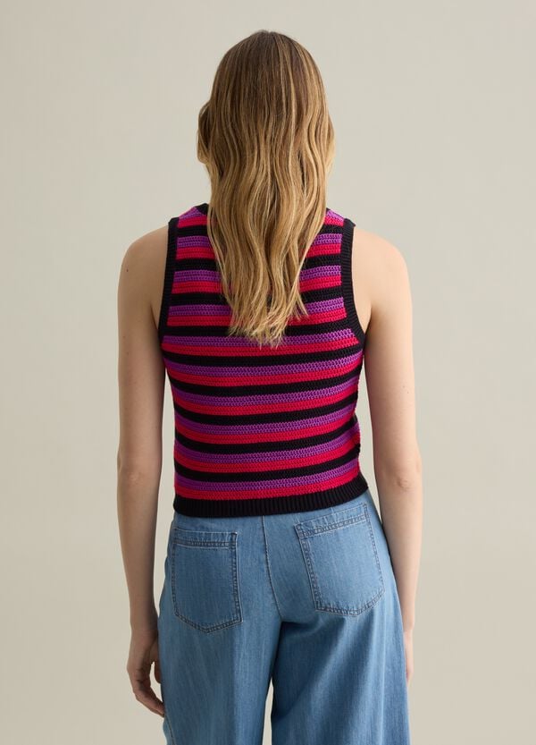 Ovs Tank Top In Maglia A Righe Multicolore