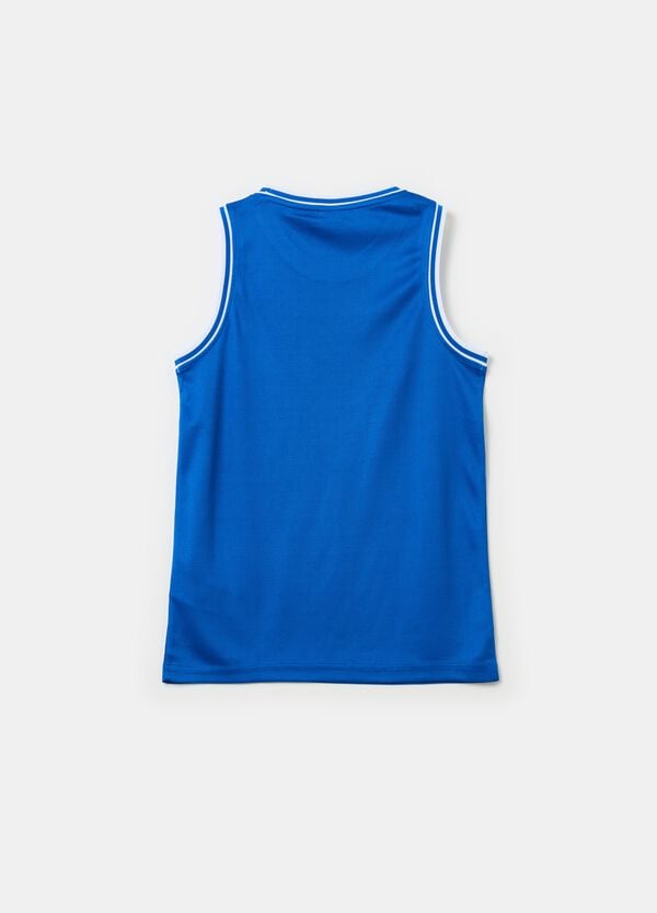 Ovs Tank Top In Mesh Con Stampa Logo