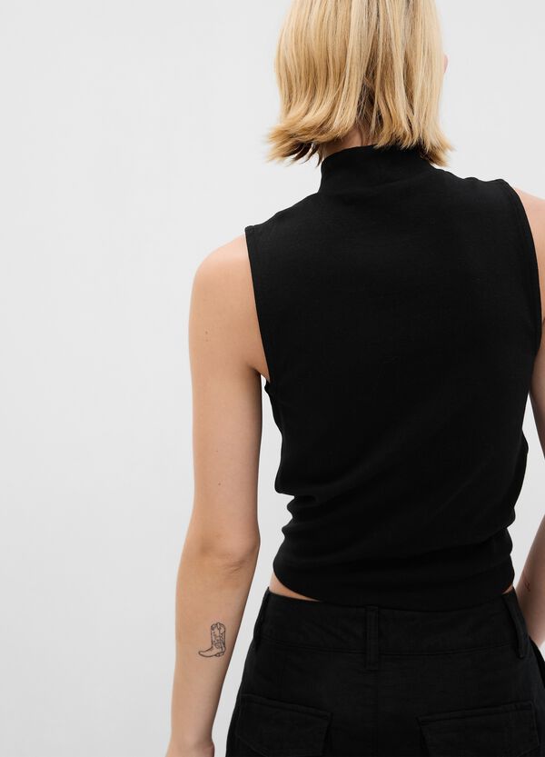 Ovs Tank Top Mock Neck