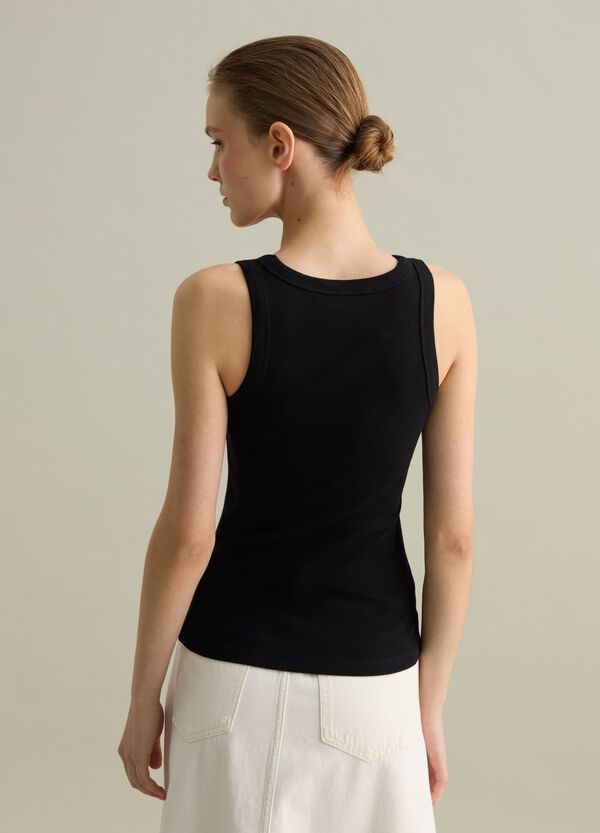 Ovs Tank Top Nero A Costine