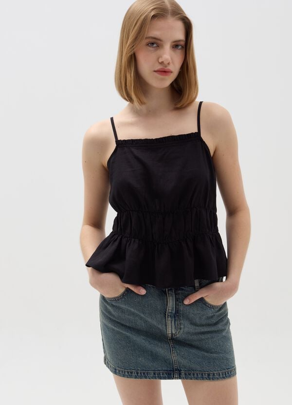 Ovs Top con balza e bottoni