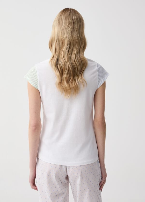 Ovs Top Pigiama Con Maniche E Tasca A Righe