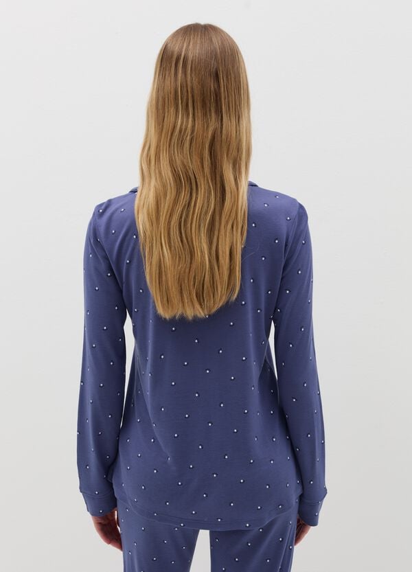 Ovs Top Pigiama Con Micro Stampa