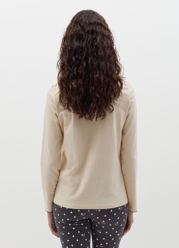 Ovs Top Pigiama Con Stampa "Tu Es Unique"