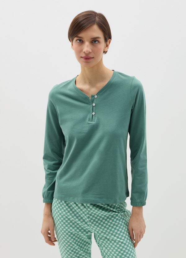 Ovs Top Pigiama In Cotone Scollo Serafino