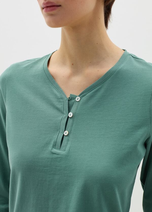 Ovs Top Pigiama In Cotone Scollo Serafino